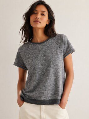 Everlane Heather Gray Raglan Tee Women’s Small Minimalist Cotton Basic